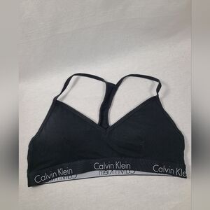 Calvin Klein black wireless bra- size large women's